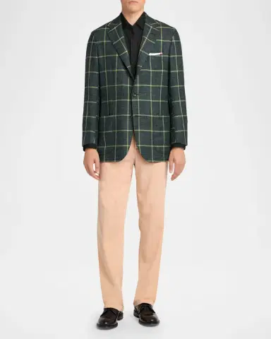 Kiton Men's Cotton Jersey Pocket Button-Down Shirt | Thumbnail 2 Kiton Men's Cotton Jersey Pocket Button-Down Shirt | Thumbnail 2