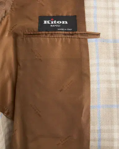 Kiton Men's Plaid Cashmere-Blend Single-Breasted Blazer | Thumbnail 7 Kiton Men's Plaid Cashmere-Blend Single-Breasted Blazer | Thumbnail 7