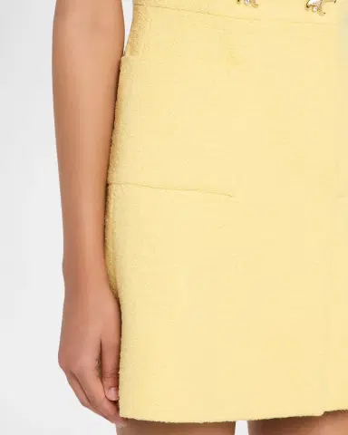 Oscar de la Renta Short-Sleeve Double-Breasted Tweed Mini Dress | Thumbnail 5 Oscar de la Renta Short-Sleeve Double-Breasted Tweed Mini Dress | Thumbnail 5