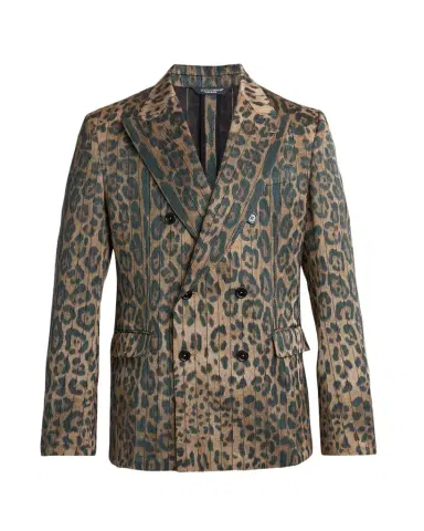 Dolce & Gabbana Men's Cheetah-Print Double-Breasted Blazer | Thumbnail 1 Dolce & Gabbana Men's Cheetah-Print Double-Breasted Blazer | Thumbnail 1