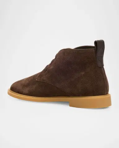 Bottega Veneta Men's Astaire Suede Intrecciato Tab Lace-Up Ankle Boots | Thumbnail 2 Bottega Veneta Men's Astaire Suede Intrecciato Tab Lace-Up Ankle Boots | Thumbnail 2