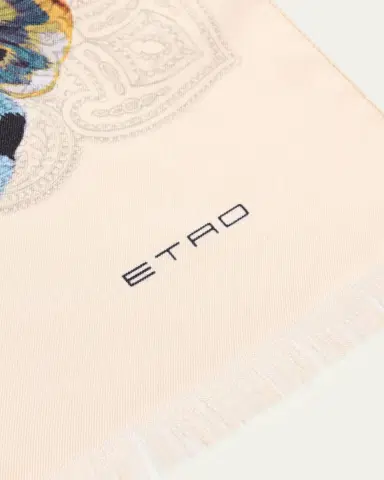 Etro Bohemian Print Cotton & Silk Scarf | Thumbnail 4 Etro Bohemian Print Cotton & Silk Scarf | Thumbnail 4
