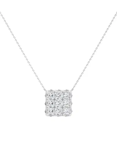 Unsaid Armor Cube Lab-Grown Diamond Pendant Necklace | Thumbnail 1 Unsaid Armor Cube Lab-Grown Diamond Pendant Necklace | Thumbnail 1