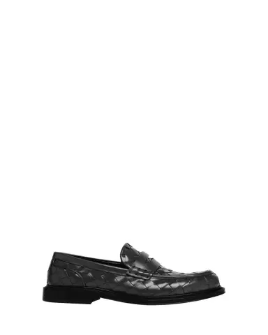 Bottega Veneta Men's James Intrecciato Leather Loafers | Thumbnail 1 Bottega Veneta Men's James Intrecciato Leather Loafers | Thumbnail 1
