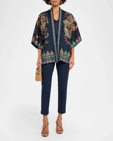 Etro Paisley Silk Open Jacket | Thumbnail 2 Etro Paisley Silk Open Jacket | Thumbnail 2