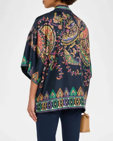 Etro Paisley Silk Open Jacket | Thumbnail 3 Etro Paisley Silk Open Jacket | Thumbnail 3
