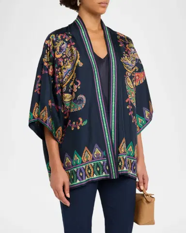Etro Paisley Silk Open Jacket | Thumbnail 4 Etro Paisley Silk Open Jacket | Thumbnail 4