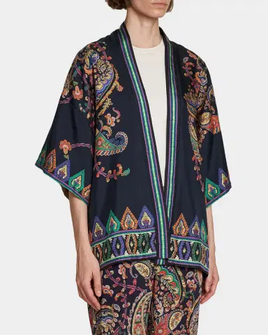 Etro Paisley Silk Open Jacket | Thumbnail 5 Etro Paisley Silk Open Jacket | Thumbnail 5