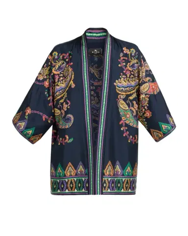 Etro Paisley Silk Open Jacket | Thumbnail 1 Etro Paisley Silk Open Jacket | Thumbnail 1