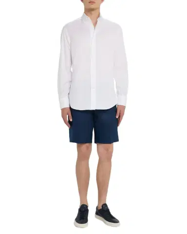 Brunello Cucinelli Men's Twill Classic Fit Button-Down Shirt | Thumbnail 1 Brunello Cucinelli Men's Twill Classic Fit Button-Down Shirt | Thumbnail 1
