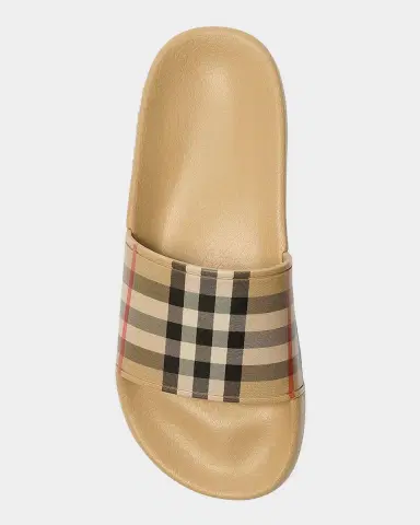 Burberry Kid's Check Slide Sandals, Toddler/Kids | Thumbnail 4 Burberry Kid's Check Slide Sandals, Toddler/Kids | Thumbnail 4