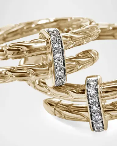 John Hardy 14K Diamond Spear Hoop Earrings, 22.5mm | Thumbnail 5 John Hardy 14K Diamond Spear Hoop Earrings, 22.5mm | Thumbnail 5