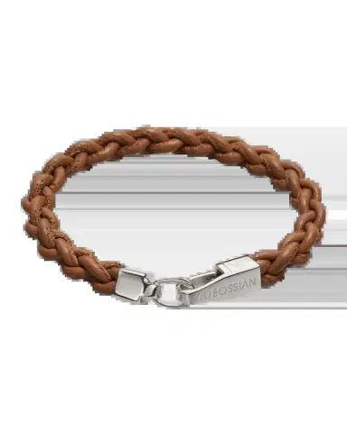 Tateossian Men 's Braided Leather and Sterling Silver Bracelet | Thumbnail 2 Tateossian Men 's Braided Leather and Sterling Silver Bracelet | Thumbnail 2