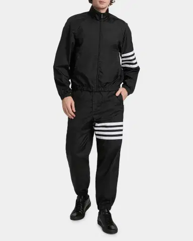 Thom Browne Men's Shiny Ripstop 4-Bar Track Pants | Thumbnail 2 Thom Browne Men's Shiny Ripstop 4-Bar Track Pants | Thumbnail 2