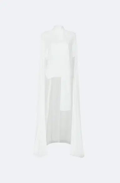 Lapointe Georgette High Low Scarf Cape Top | Thumbnail 1 Lapointe Georgette High Low Scarf Cape Top | Thumbnail 1