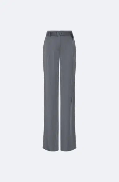 Lapointe Lightweight Satin Belted Pant | Thumbnail 1 Lapointe Lightweight Satin Belted Pant | Thumbnail 1