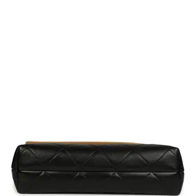 Chanel Chanel Coco Base Top Handle Flap Bag Brown Suede and Black Shiny Lambskin Brushed Gold Hardware | Thumbnail 6 Chanel Chanel Coco Base Top Handle Flap Bag Brown Suede and Black Shiny Lambskin Brushed Gold Hardware | Thumbnail 6