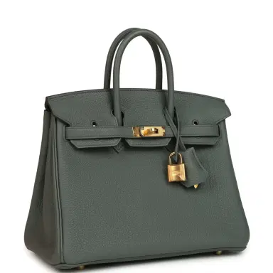 HERMÈS Hermes Birkin 25 Vert Amande Togo Gold Hardware | Thumbnail 2 HERMÈS Hermes Birkin 25 Vert Amande Togo Gold Hardware | Thumbnail 2