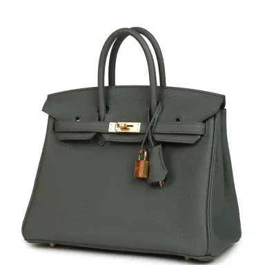 HERMÈS Hermes Birkin 25 Vert Amande Togo Gold Hardware | Thumbnail 5 HERMÈS Hermes Birkin 25 Vert Amande Togo Gold Hardware | Thumbnail 5