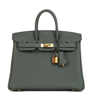 HERMÈS Hermes Birkin 25 Vert Amande Togo Gold Hardware | Thumbnail 1 HERMÈS Hermes Birkin 25 Vert Amande Togo Gold Hardware | Thumbnail 1