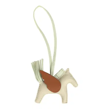 HERMÈS Hermes Pegase Rodeo Bag Charm PM Vert Fizz, Craie & Gold Milo Lambskin | Thumbnail 2 HERMÈS Hermes Pegase Rodeo Bag Charm PM Vert Fizz, Craie & Gold Milo Lambskin | Thumbnail 2