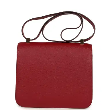 HERMÈS Pre-owned Hermes Constance 24 Rouge Grenat Verso Epsom Lacquered Permabrass Hardware | Thumbnail 4 HERMÈS Pre-owned Hermes Constance 24 Rouge Grenat Verso Epsom Lacquered Permabrass Hardware | Thumbnail 4