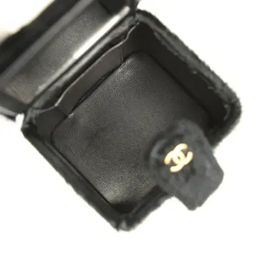 Chanel Vintage Chanel Square Vanity Box Black Pony Hair Antique Gold Hardware | Thumbnail 10 Chanel Vintage Chanel Square Vanity Box Black Pony Hair Antique Gold Hardware | Thumbnail 10