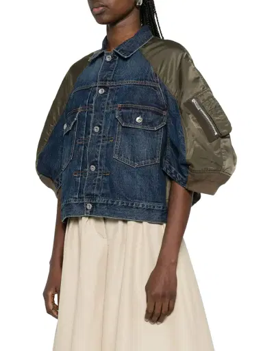 Sacai Denim x Nylon Twill Jacket | Thumbnail 3 Sacai Denim x Nylon Twill Jacket | Thumbnail 3