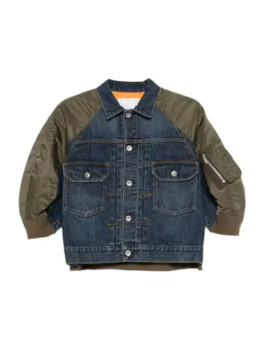 Sacai Denim x Nylon Twill Jacket | Thumbnail 1 Sacai Denim x Nylon Twill Jacket | Thumbnail 1
