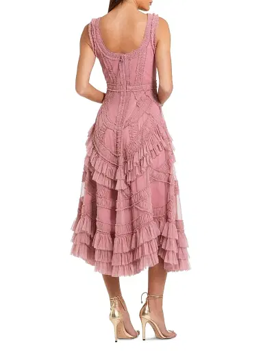 Mac Duggal Women's Petite Ruffled A-Line Cocktail Dress | Thumbnail 2 Mac Duggal Women's Petite Ruffled A-Line Cocktail Dress | Thumbnail 2