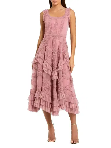 Mac Duggal Women's Petite Ruffled A-Line Cocktail Dress | Thumbnail 1 Mac Duggal Women's Petite Ruffled A-Line Cocktail Dress | Thumbnail 1
