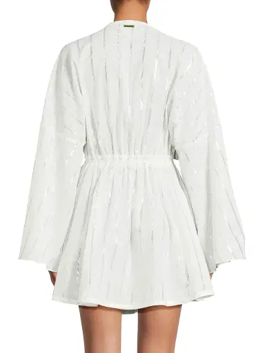 Milly Women's Olympia Stripe Cover-Up Dress - White | Thumbnail 5 Milly Women's Olympia Stripe Cover-Up Dress - White | Thumbnail 5