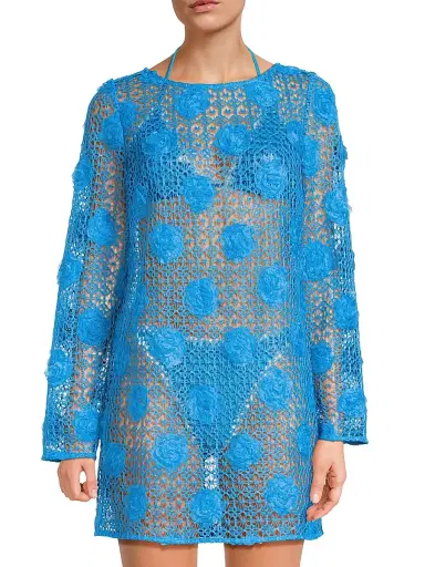Milly Women's 3D Crochet Cover-Up | Thumbnail 3 Milly Women's 3D Crochet Cover-Up | Thumbnail 3