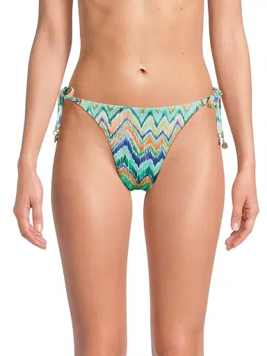 Milly Women's Chevron String Bikini Bottom - Tropical Multi - Size Large | Thumbnail 3 Milly Women's Chevron String Bikini Bottom - Tropical Multi - Size Large | Thumbnail 3