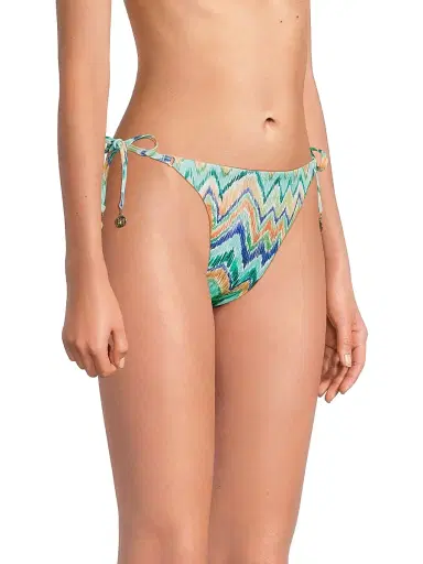 Milly Women's Chevron String Bikini Bottom - Tropical Multi - Size Large | Thumbnail 4 Milly Women's Chevron String Bikini Bottom - Tropical Multi - Size Large | Thumbnail 4