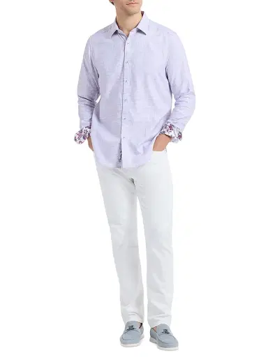 Robert Graham Men's Edison Textured Cotton Shirt | Thumbnail 2 Robert Graham Men's Edison Textured Cotton Shirt | Thumbnail 2