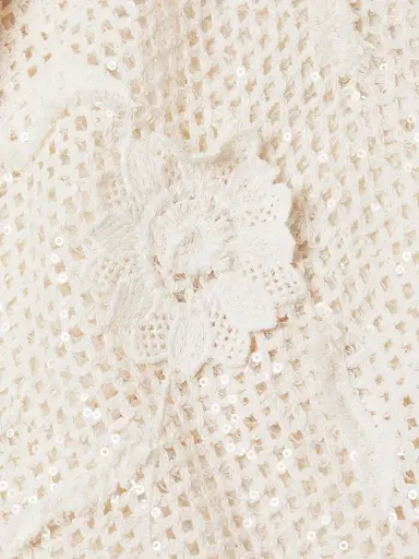 Milly Women's Sequined Crocheted Cover-Up Midi-Dress - White | Thumbnail 6 Milly Women's Sequined Crocheted Cover-Up Midi-Dress - White | Thumbnail 6