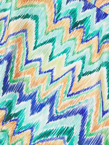 Milly Women's Chevron V-Neck One-Piece Swimsuit - Tropical Multi - Size Large | Thumbnail 6 Milly Women's Chevron V-Neck One-Piece Swimsuit - Tropical Multi - Size Large | Thumbnail 6
