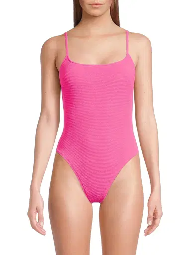 Milly Women's Grace Solid One-Piece Swimsuit - Pink - Size Large | Thumbnail 3 Milly Women's Grace Solid One-Piece Swimsuit - Pink - Size Large | Thumbnail 3