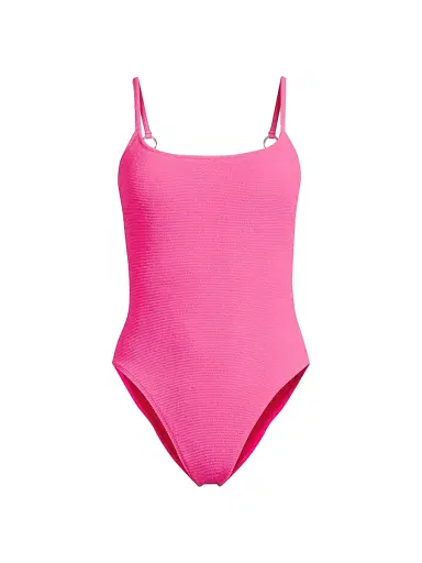 Milly Women's Grace Solid One-Piece Swimsuit - Pink - Size Large | Thumbnail 1 Milly Women's Grace Solid One-Piece Swimsuit - Pink - Size Large | Thumbnail 1