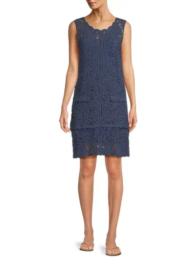 Milly Women's Crochet Cotton Cover-Up Minidress - Orange | Thumbnail 2 Milly Women's Crochet Cotton Cover-Up Minidress - Orange | Thumbnail 2