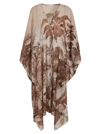 Kobi Halperin Women's Everleigh Printed Chiffon Cover-Up Dress - Natural Multi - Size XL | Thumbnail 1 Kobi Halperin Women's Everleigh Printed Chiffon Cover-Up Dress - Natural Multi - Size XL | Thumbnail 1