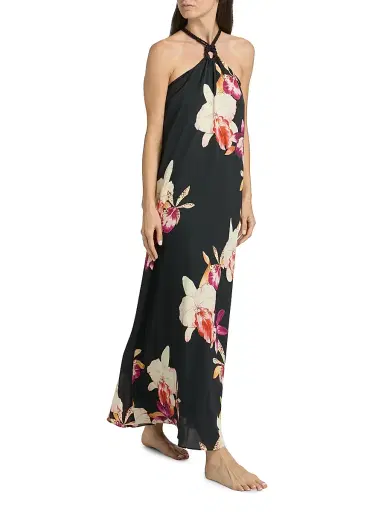 Kobi Halperin Women's Jennie Halterneck Maxi Dress - Black Multi | Thumbnail 2 Kobi Halperin Women's Jennie Halterneck Maxi Dress - Black Multi | Thumbnail 2