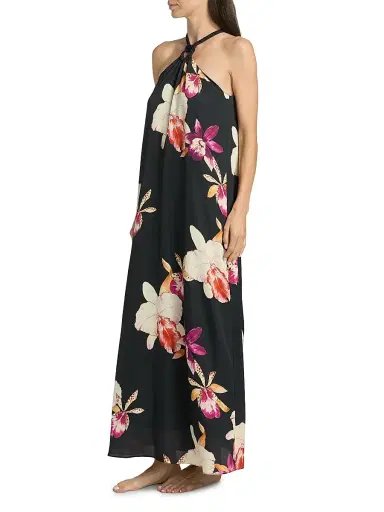 Kobi Halperin Women's Jennie Halterneck Maxi Dress - Black Multi | Thumbnail 4 Kobi Halperin Women's Jennie Halterneck Maxi Dress - Black Multi | Thumbnail 4