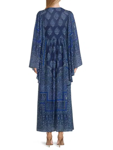 Kobi Halperin Women's Salem Chiffon Maxi Dress - Indigo Multi | Thumbnail 5 Kobi Halperin Women's Salem Chiffon Maxi Dress - Indigo Multi | Thumbnail 5