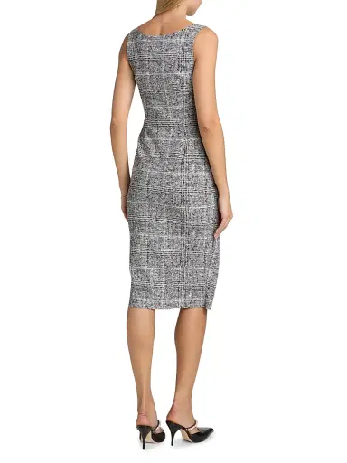 Chiara Boni La Petite Robe Women's Tweed Sleeveless Sheath Midi-Dress | Thumbnail 5 Chiara Boni La Petite Robe Women's Tweed Sleeveless Sheath Midi-Dress | Thumbnail 5