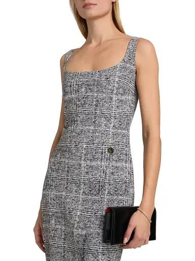 Chiara Boni La Petite Robe Women's Tweed Sleeveless Sheath Midi-Dress | Thumbnail 6 Chiara Boni La Petite Robe Women's Tweed Sleeveless Sheath Midi-Dress | Thumbnail 6