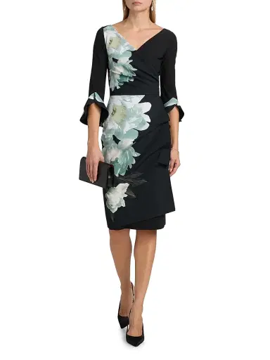 Chiara Boni La Petite Robe Women's Triana Floral Wrap Knee-Length Dress | Thumbnail 2 Chiara Boni La Petite Robe Women's Triana Floral Wrap Knee-Length Dress | Thumbnail 2