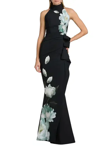 Chiara Boni La Petite Robe Women's Gudrum Floral Trumpet Gown | Thumbnail 2 Chiara Boni La Petite Robe Women's Gudrum Floral Trumpet Gown | Thumbnail 2