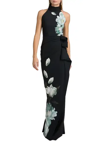 Chiara Boni La Petite Robe Women's Gudrum Floral Trumpet Gown | Thumbnail 3 Chiara Boni La Petite Robe Women's Gudrum Floral Trumpet Gown | Thumbnail 3